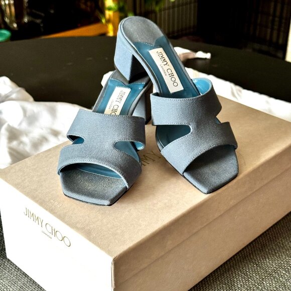 Jimmy Choo Canvas Kitten Heals - Picture 1 of 6